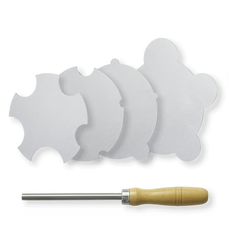 

Pack of 5 Cabinet Scraper Burnisher with Multi-Shaped Scraper Set Include 1 Burnisher 2 Concave and 2 Convex