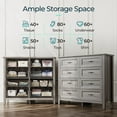 thumbnail image 3 of LINSY HOME Dresser for Bedroom, Long Dresser with 8 Drawers and Antique Handles, Chest of Drawers for Living Room, Entryway and Hallway, Gray, 3 of 8