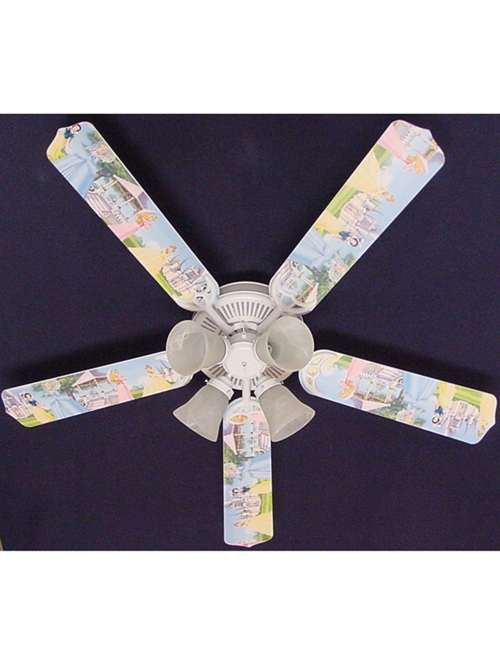 Disney S Princess Castle Print Blades 52in Ceiling Fan Light Kit