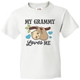 thumbnail image 3 of Inktastic My Grammy Loves Me with Sloth and Hearts Youth T-Shirt, 3 of 5