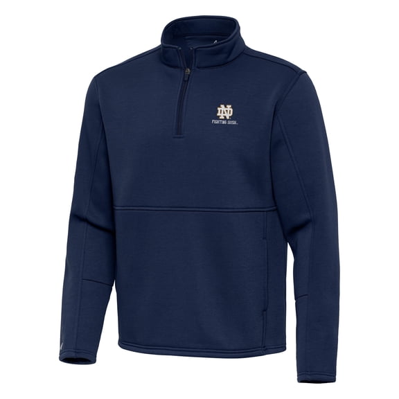 Men's Antigua Navy Notre Dame Fighting Irish Twist Quarter-Zip Pullover Jacket