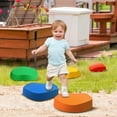 thumbnail image 4 of Beefunni 5Pcs Non-Slip Plastic Balance Stepping Stones for kids, Children's Coordination Skills Obstacle Courses Sensory Sand Toys for Toddlers,Indoor or Outdoor Play, 4 of 7
