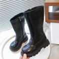thumbnail image 6 of CAICJ98 Kids Knee High Riding Boots Kids Fashion Low Heel Winter Boots Side Zipper Tall Girls Boots (Toddler/Little Kid/Big Kid),10, 6 of 7