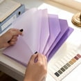 thumbnail image 1 of Carpeta transparente expandible con 6 bolsillos – Organizador de documentos en forma de L para exámenes tamaño A4 y almacenamiento de oficina., 1 of 6