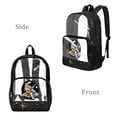 thumbnail image 2 of Whosucclay Astronaut Guitar Transparent PVC Bag Wear Resistant Large Capacity Backpack with Side Pockets PVC Polyester, Elementary Transparent Backpack, 2 of 10