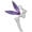 Purple, variant on Delight Jewelry Silvertone Large Fairy with Purple Wings She is Clothed in Stength and Dignity Charm Necklace, 20" 3"