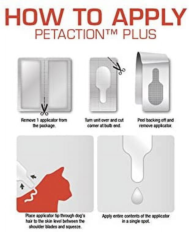PETACTION PRO Flea & Tick Topical Treatment for Cats Over 1.5 lbs, 3 Count