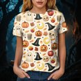 thumbnail image 5 of Halloween T Shirt For Women Short Sleeve T Shirt Printing Loose Top Spooky Season Tee Halloween Party, 5 of 9
