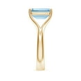 thumbnail image 3 of Angara Natural 3 Ct. Aquamarine Solitaire Ring in 14K Yellow Gold for Women (Ring Size: 3.5), 3 of 10