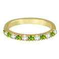 thumbnail image 2 of CZ Diamond & Peridot Stackable Band Statement Ring Guard 925 Sterling Silver Yellow Gold Plated Gemstone Jewelry For Women Gift By KIRAN FINE JEWELS, 2 of 5