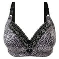 thumbnail image 2 of Womens Plus Size $5,Women Leopard Bra Wire Free Underwear One-Piece Bra Everyday Underwear, 2 of 6