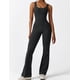 thumbnail image 5 of Mono YEOREO Flare, sin mangas, sin espalda, para gimnasio, ajustado, negro, 5 of 6