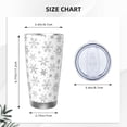 thumbnail image 4 of Bingfone Snowflake Minimalist for 20 Oz Stainless Steel Travel Mug Double Wall Water Coffee Cup for Home,Office, Outdoor Works Great for Ice Drinks and Hot Beverage-Without Straw, 4 of 8