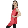 thumbnail image 4 of Moomaya Solid V-neck Tunic TankTopFor Womens Sleeveless SummerTopsAsymmetric Hem, 4 of 7