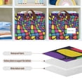thumbnail image 4 of Yayeee Foldable Storage Basket for Shelves with Handles Waterproof Cloth Bins, Colorful Psychedelic, 4 of 7