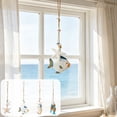 thumbnail image 7 of Wooden Coastal Wall Art, Hanging Beach Wall Decor with Rope, Nautical Wall Decor with Starfish & Seahorse & Fish for Bedroom Living Room, 7 of 7