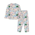 thumbnail image 2 of Uemuo Back To School Pattern Womens Pajama Sets,PJ Set for Women,Pajamas for Women Logo,Long Sleeve Pajama Set for Women,Soft Long Sleeve Top With Pants-Medium, 2 of 9