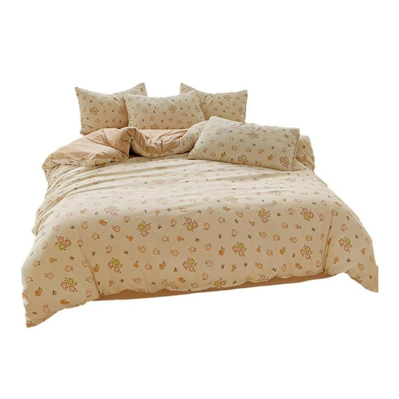 Cotton 4 Pieces Bed Set Temperature Regulating Nursery Bedding for Toddlers and Kids