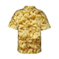 thumbnail image 3 of Mac N Cheese Hawaiian Shirts For Men, Summer Short-Sleeve Relaxed-Fit Button-Down Shirts Large, 3 of 9