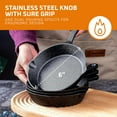 thumbnail image 2 of Cast Iron Frying Pan Set of 4 - 6-Inch Mini Skillets with Heat-Resistant Handles for Stovetop, Oven & Grill, 2 of 6