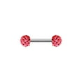 thumbnail image 4 of Pair of Nipple Rings Piercing Barbell w/ Ferido CZ Gem Ends - 9 Colors Available, 4 of 9