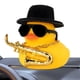 thumbnail image 2 of Pato de goma para salpicadero de coche, decoración con chirriante, patito amarillo con sombrero, adornos, accesorios para automóviles, 2 of 5