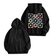 thumbnail image 1 of Chandail à Capuche Imprimé Floral pour Femmes Confortable Décontracté Chandail à la Mode Automne Hiver Design Lettre Doux Chaud Confortable, 1 of 2