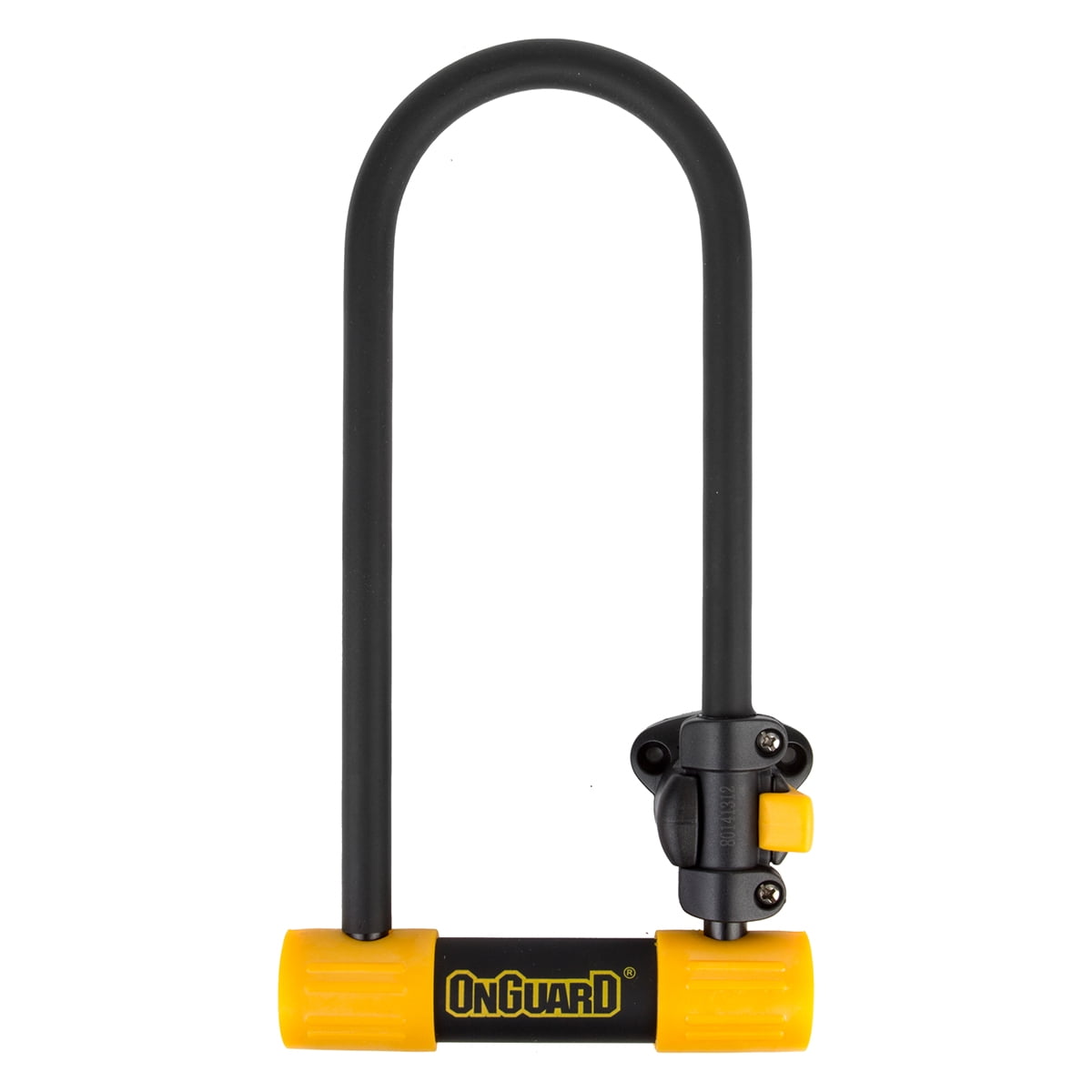 OnGuard Bulldog Mini LS U-Lock: 3.55 x 9.46" Black/Yellow Reinforced Sleeve