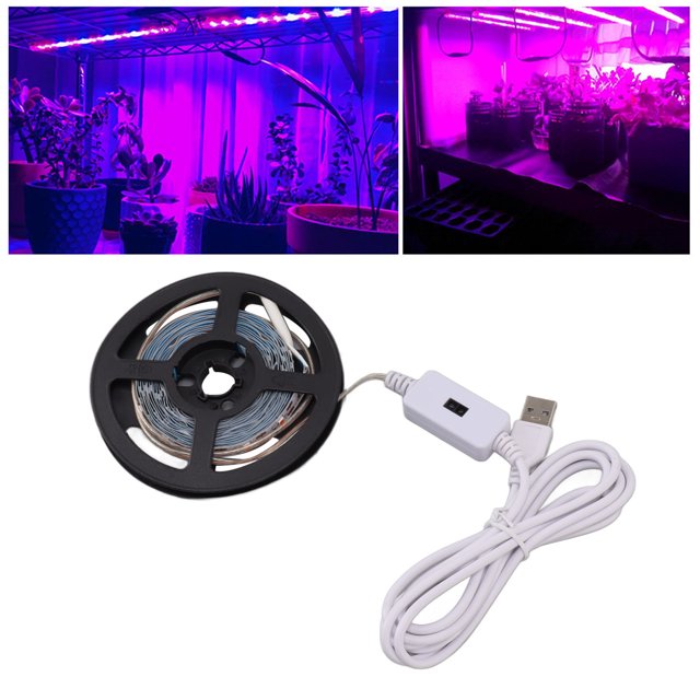 Lámpara de Cultivo LED Espectro Completo 5 V 3 Metros Tira de Luz de Planta de Inducción de Atenuación para Plantas Plántulas de Interior Flores Vegetales ANGGREK Otros