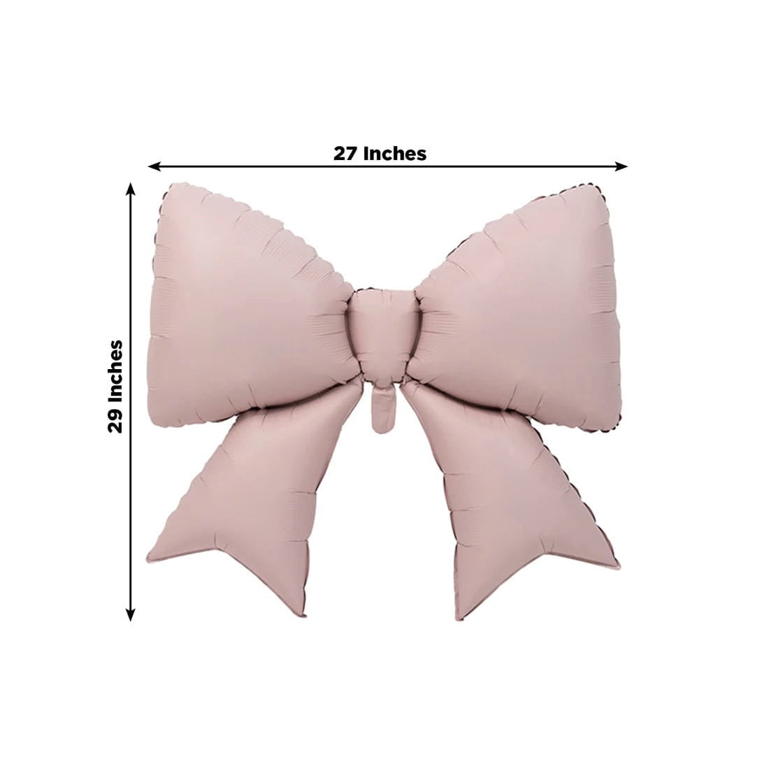10 Blush 29x27 in Matte Giant Bow Mylar Foil Balloons Wedding Party Event Decorations