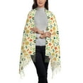 thumbnail image 2 of Lsque Summer and sea Pattern Women's Traditional Scarf Wrap Tassel Shawl Fringes Neck Head Shawl Retro Scarf, 2 of 8