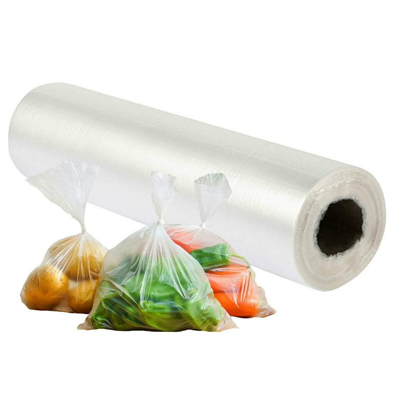 BCBMALL Plastic Bread Grocery Clear Produce Bag on Roll Fruit Food Storage  400 bags/Roll