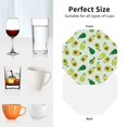 thumbnail image 6 of Lsque Cartoon Fruit Pattern 4" Drink Coasters Set of 4, PVC Leather Absorbent Coasters, Table Coaster Set Decorative Coffee Cup Coasters Housewarming Gift -Octagon, 6 of 6