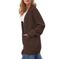 thumbnail image 4 of UVN Sweaters for Women Fall Winter Open Front Cardigans Long Sleeve Oversized Casual Soft Knit Outerwear Coats with Pockets, 4 of 9