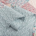 thumbnail image 5 of HoneiLife Quilt set Floral Blue & Pink Microfiber Quilt, Queen- Suitable for All Season (3 Count), 5 of 7