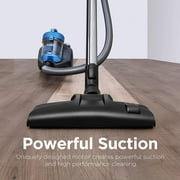 Eureka Whirlwind Canister Vacuum, Lightweight, Telescope Wand, Long Power Cord with Auto Rewind, Blue