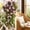 Purple, variant on Artificial Hanging Flowers Faux Silk Daisy Plants Outdoor Decor for Front Door Porch Patio Yard Garden Window Box Planter Home Decoration Realistic Trailing Flower Arrangement Weather Resistant