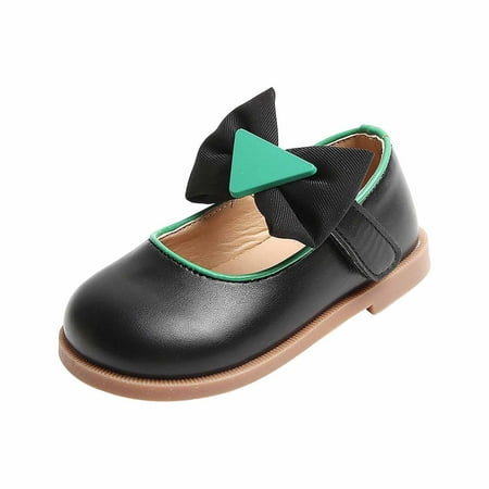 

Princess Leather Shoes For Girls Clearance Sale Baby Girl Children s Soft-soled Small Leather Shoes Princess Shoes Thick Bottom Casual Shoes Black 2-3 Years