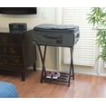 thumbnail image 2 of Right Height Folding Luggage Rack with Bottom Shelf, Espresso Finish, 2 of 2