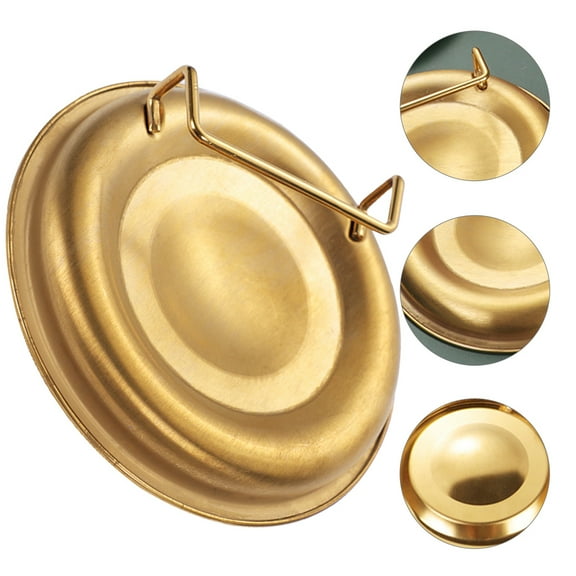 Luxshiny Heat Resistant Utensil Rest Stainless Steel Spoon Rack Golden 1Set