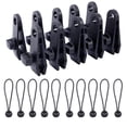 thumbnail image 1 of 10 Pack Heavy Duty Reusable Tarp Clips - Black + White., 1 of 5