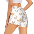 thumbnail image 3 of Goofa Funny Chicken Printed Women 2 in 1 Running Shorts,Quick Dry Athletic Workout Shorts,High Waisted Athletic Shorts with Liner Pockets-Large, 3 of 9