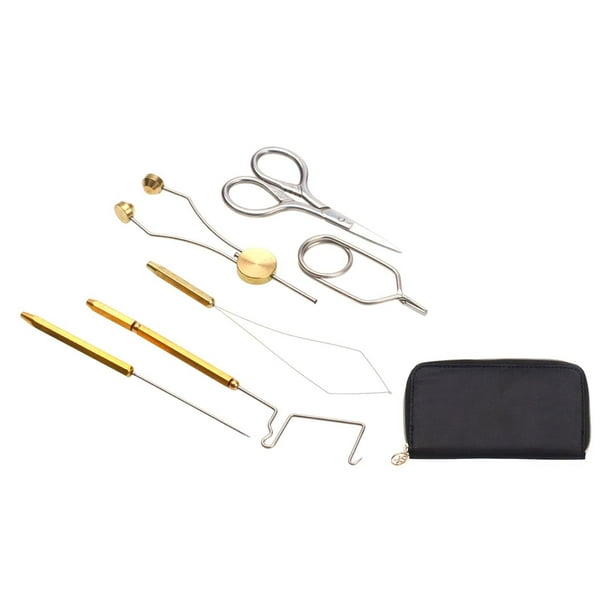 Tornillo de banco para atado de moscas,Kit de herramientas para atar pesca con mosca,enhebrador de alambre,Dispositivo para anudar moscas,herramienta para hacer nudos de moscas,Herramientas