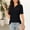 Black, variant on ZZwxWA Womens Short Sleeve Shirts Summer Casual Round Neck Hollowed Eyelet Tunic Tops Trendy Comfy Blouse Tee Tops