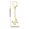 thumbnail image 3 of Initial Keychains for Women Gold Fashion Charm Letter Key Chain, 14K Gold Plated Copper Bubble Alphabet Key Ring for Bag Purses Backpack Accessories, 3 of 6