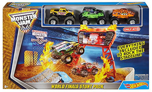 hot wheels monster jam world finals stunt pack play set