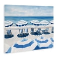 thumbnail image 2 of Stupell Industries Tropical Beach Nice Blue Striped Umbrellas Canvas Art, 20 x 16, by Sisi and Seb, 2 of 8