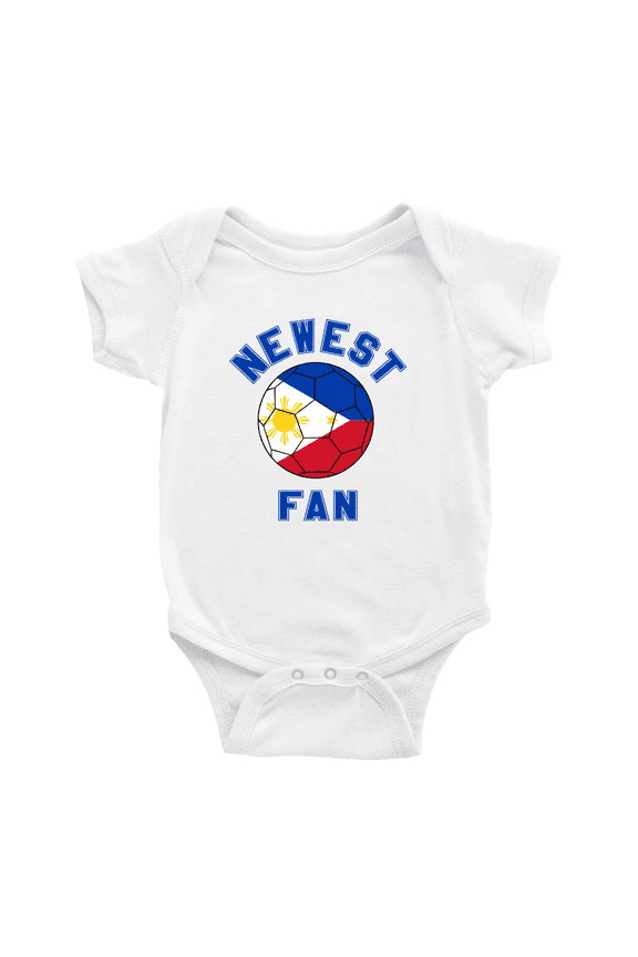 Newest Philippines National Soccer Team Fan Boy Girl Bodysuits (White, 0-3 Months)