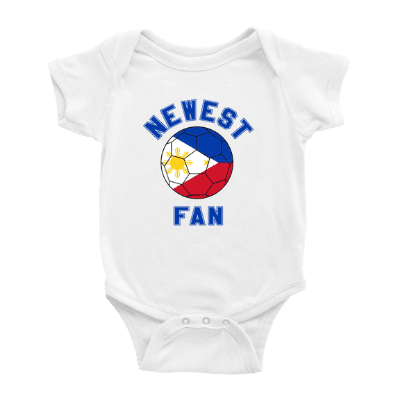 Newest Philippines National Soccer Team Fan Boy Girl Bodysuits (White, 18-24 Months)