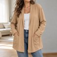 thumbnail image 2 of Iroehba Womens Cardigan Plus Size Long Sleeve Open Front Solid Color Relaxed Cut Casual Outerwear with Pockets for Everyday Wear, 2 of 9